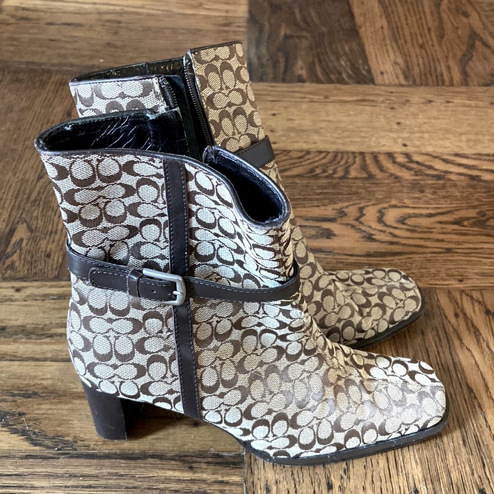 Coach boots (booties) leather, size 7